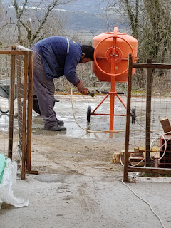 Halil making sure the mixer is very clean