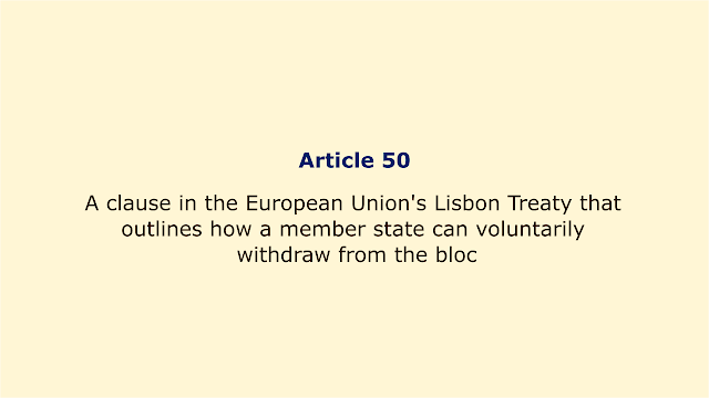A clause in the European Union's Lisbon Treaty that outlines how a member state can voluntarily withdraw from the block.