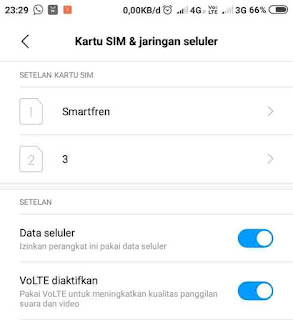 cara mengaktifkan volte smartfren xiaomi