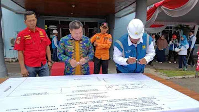 Gelar Apel Bulan K3 Nasional Tahun 2023, PLN UP3 Lahat Tanamkan Budaya K3 Kepada Seluruh PLNers