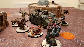 Warhammer 40k battle report - Eternal War -  Front-Line Warfare - 500 points - Black Legion vs Chaos Space Marines - The Purge