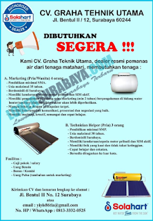 Bursa Kerja Surabaya Terbaru di CV. Graha Teknik Utama Juni 2019