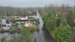 Des rues inondées au Pas-de-Calais