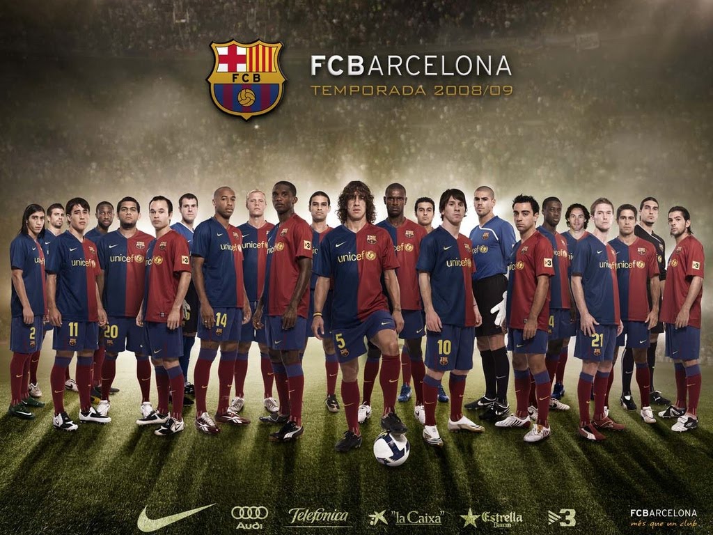 FC Barcelona 2008 2009 Squad Wallpaper