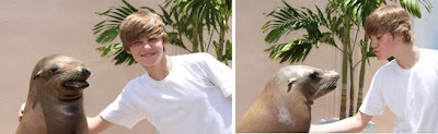 Justin Bieber with Seal