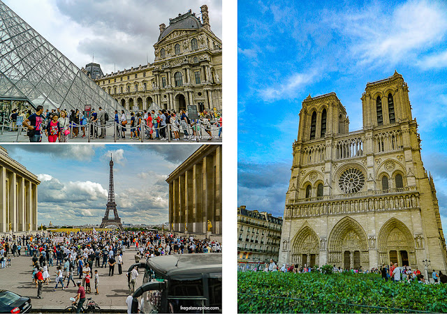 Atrações de Paris: Museu do Louvre, Torre Eiffel e Catedral de Notre Dame