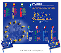 KellyGraphic Plan de Table Mariage thème Voyage : Europe