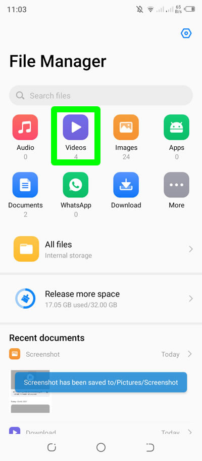android video folder