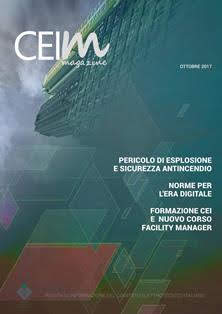 CEI Magazine 2017-09 - Ottobre 2017 | TRUE PDF | Mensile | Professionisti | Elettricità
CEI Magazine vuole essere non solo uno strumento di informazione e aggiornamento per i lettori, ma vuole offrire un servizio strutturato attraverso il quale poter interagire con i propri utenti utilizzando le nuove possibilità offerte dalla tecnologia. L'utilizzo delle tecnologie informatiche offre infatti nuove opportunità di comunicare e interagire tra il CEI ed i propri utenti e permette loro allo stesso tempo di poter usufruire di servizi all'interno di un unico contesto istituzionale.
I contenuti sono organizzati in rubriche per facilitare il lettore ad orientarsi e seguono una struttura redazionale tradizionale, con l'editoriale in primo piano, seguito dall'attualità, nel quale ogni mese trovano spazio tutte le notizie inerenti alle attività e agli eventi in corso, le novità editoriali e normative, le promozioni, le iniziative su temi di particolare rilevanza e interesse. Qui saranno pubblicati su ogni numero i calendari aggiornati dei Convegni e Seminari e dei Corsi di Formazione.