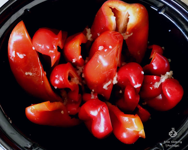 Pimentos na slow cooker