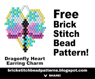 Free brick stitch seed bead pattern printable download pdf.