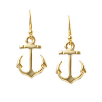 Gold Anchor Earrings1