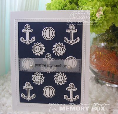 marine background with stamps last