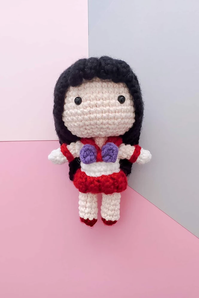 Sailor Mars Amigurumi Anime Doll Crochet Pattern Free