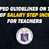 DEPED GUIDELINES ON THE GRANT OF STEP INCREMENT FOR TEACHERS