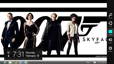 James Bond Sky Fall Windows 8 Theme, Sky Fall 007 Theme For Windows 8