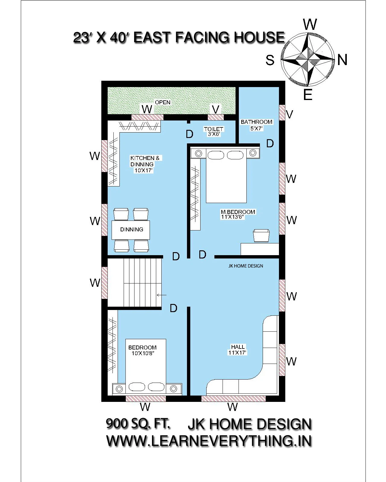 Single floor first floor house plan