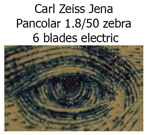 Carl Zeiss Jena Pancolar 1.8/50 zebra 6 blades electric