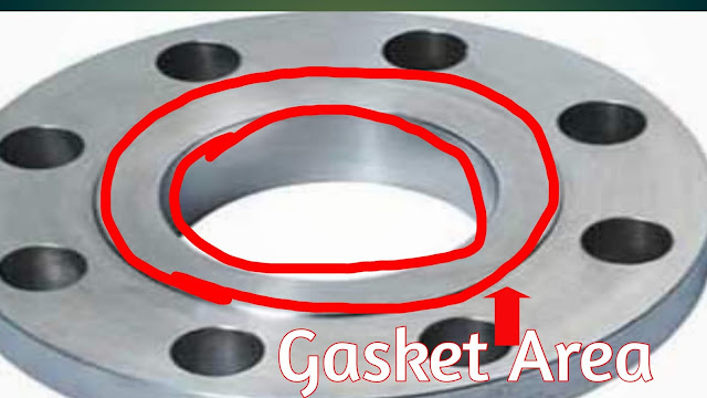 Gasket area of flange