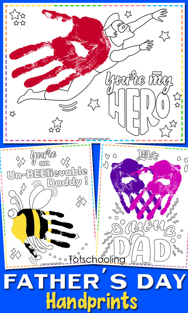 FREE printable Father's Day art activity for preschool and kindergarten kids to create and give to dad as a keepsake gift.