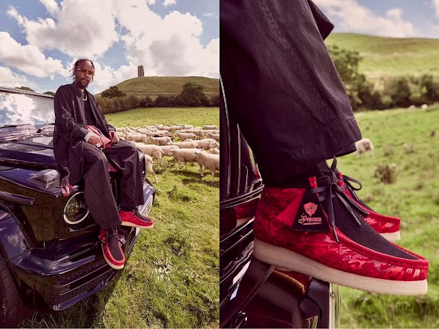 NEWS: Clarks Originals and Popcaan Unleash Bold Collaboration Red Camo Wallabee™ Boot. 