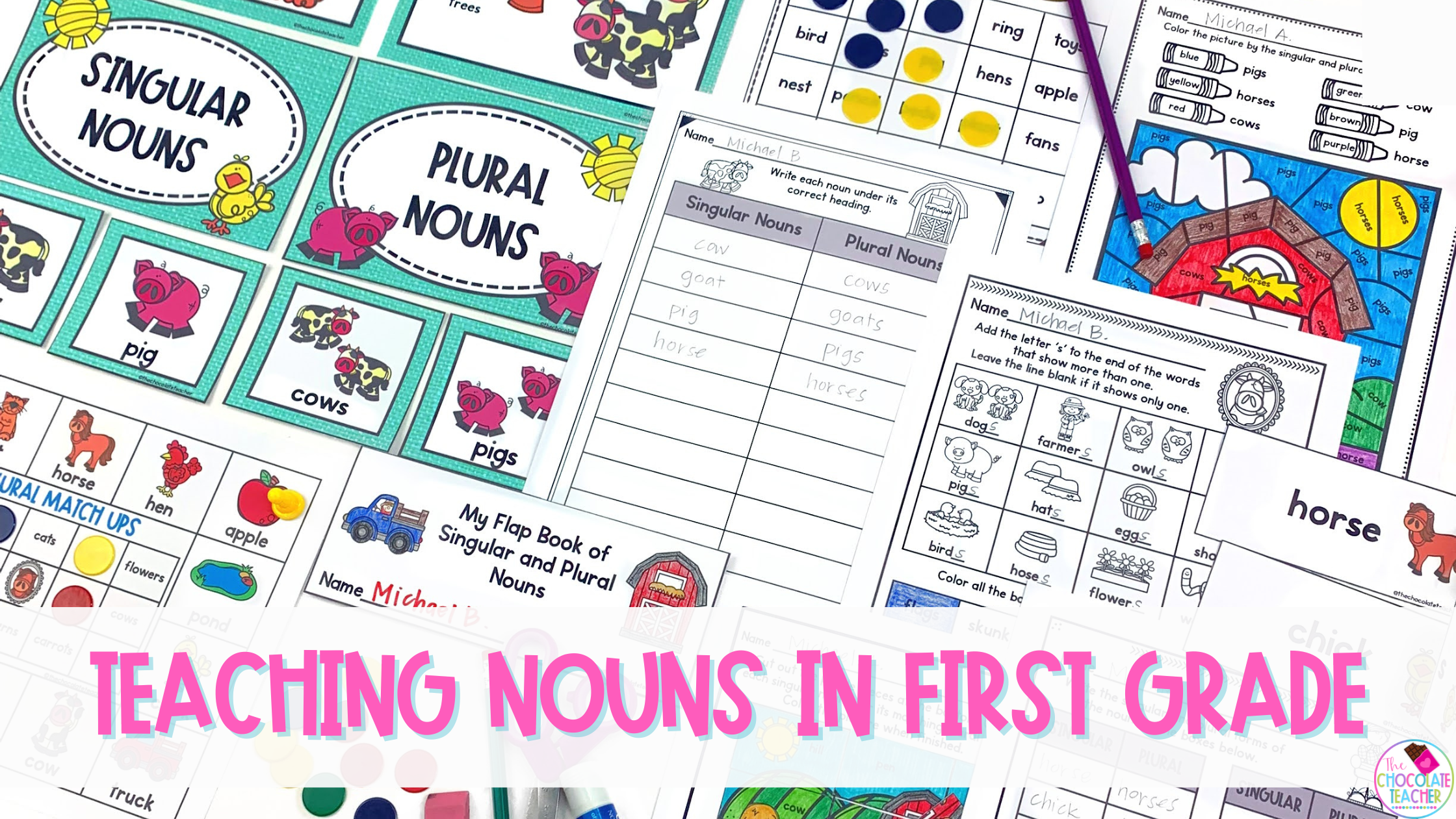 Teaching nouns in first grade is not only easy but super fun for your students with these incredible resources you can use all year long.