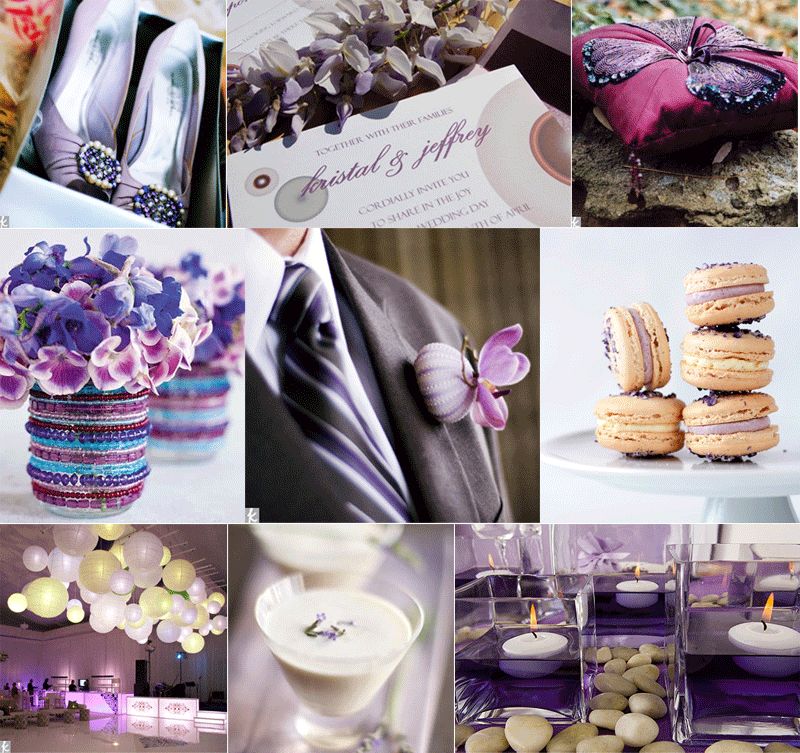 purple wedding centerpiece ideas