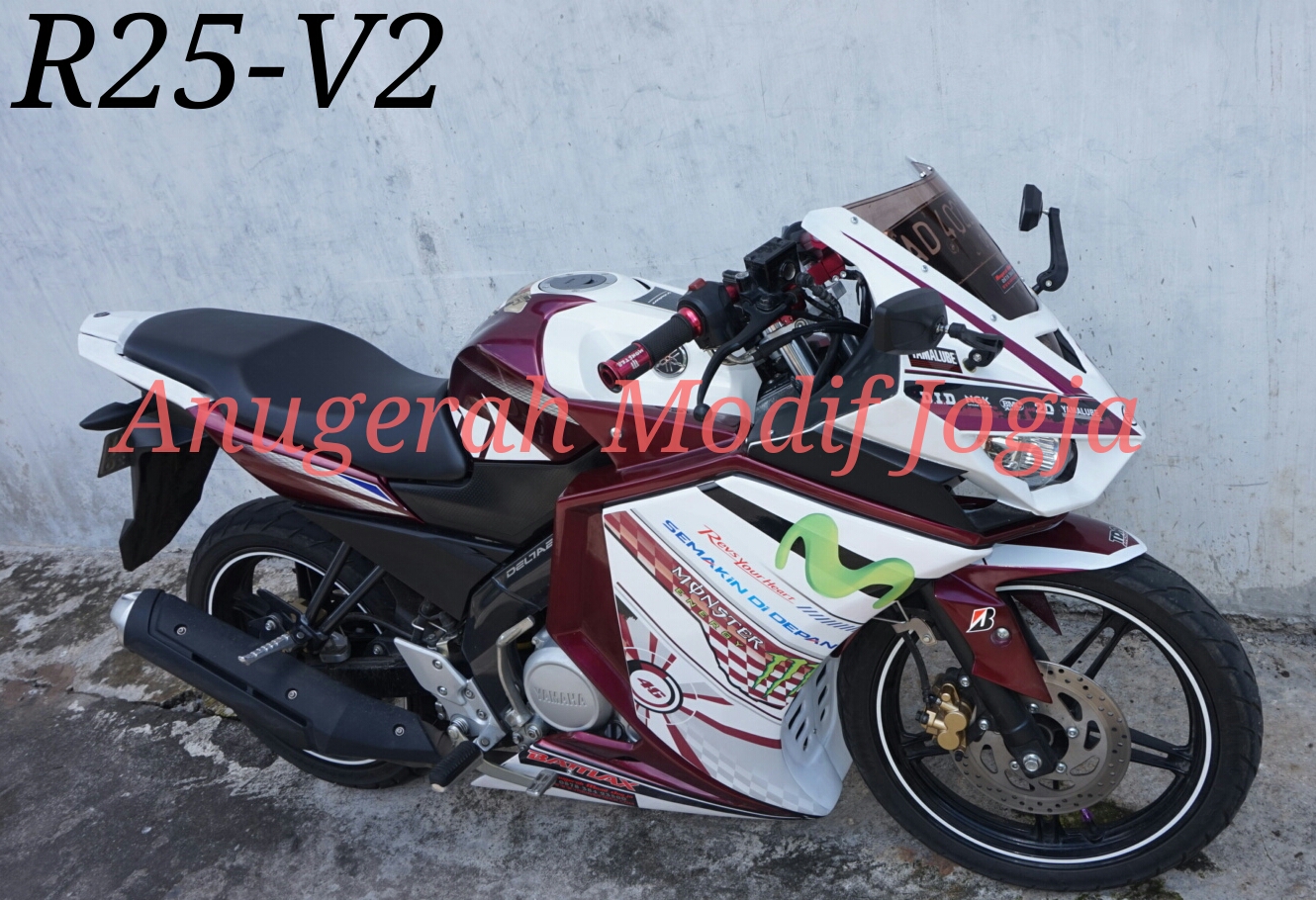 Fairing R25 V2 Vixion Purple White Modif NVL Ala R25