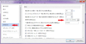 「単位に文字幅を使用する」のチェックを外す