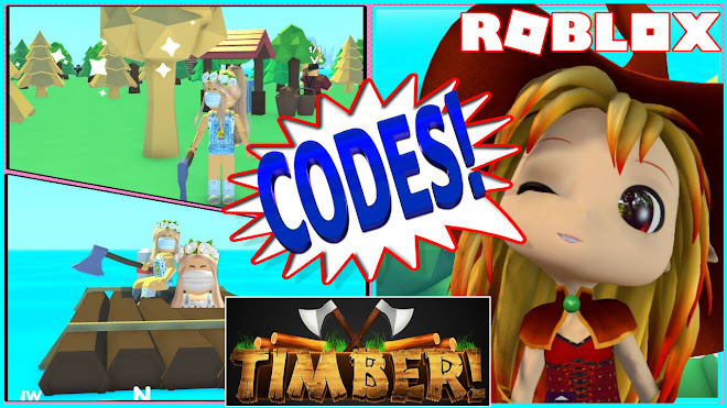 ROBLOX TIMBER! FOUR WORKING CODES AND CHOPPING DOWN A MEGA TREE