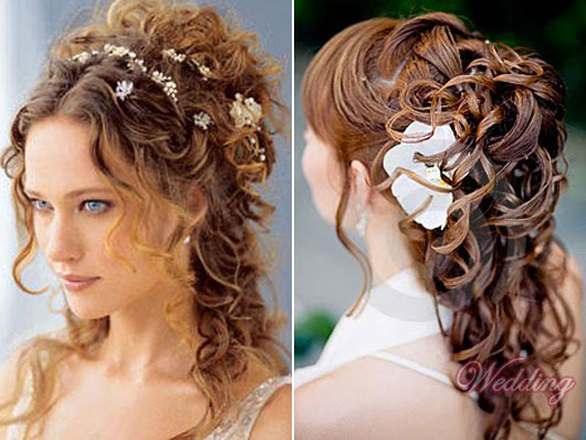 Down Wedding Hairstyles With Flowers