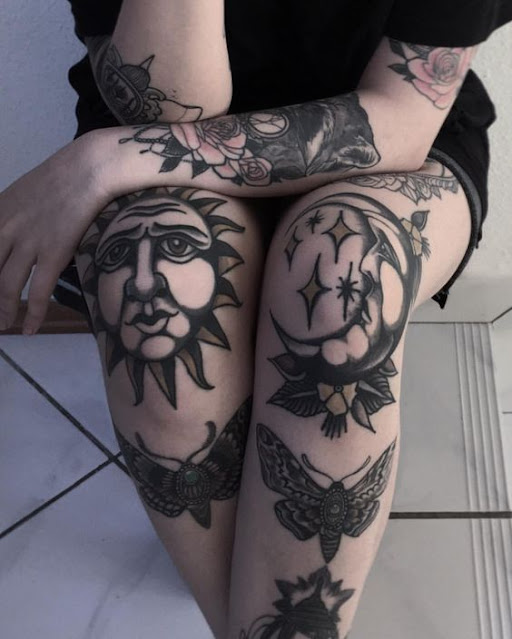38 tatuagens femininas que ficam muito bem nos joelhos