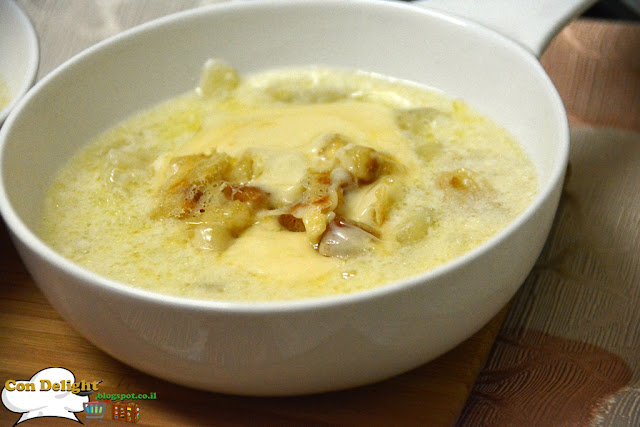 dairy onion soup with cheese