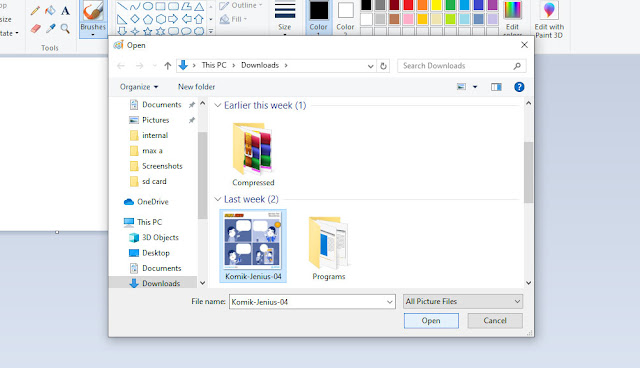 Cara Membuka Foto dan Gambar di Aplikasi Paint