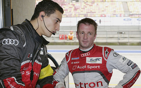 McNish and Kristensen start from second place