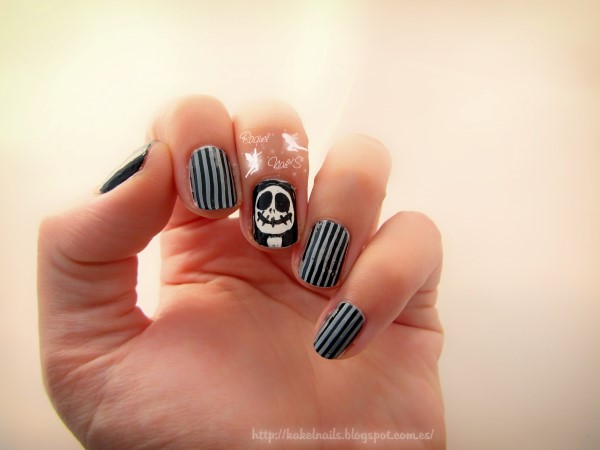 Jack Skeleton nail art