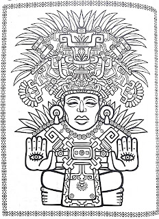 Mayan mandala coloring pages