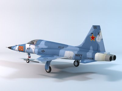3D Model - F-5E Tiger II Red 05