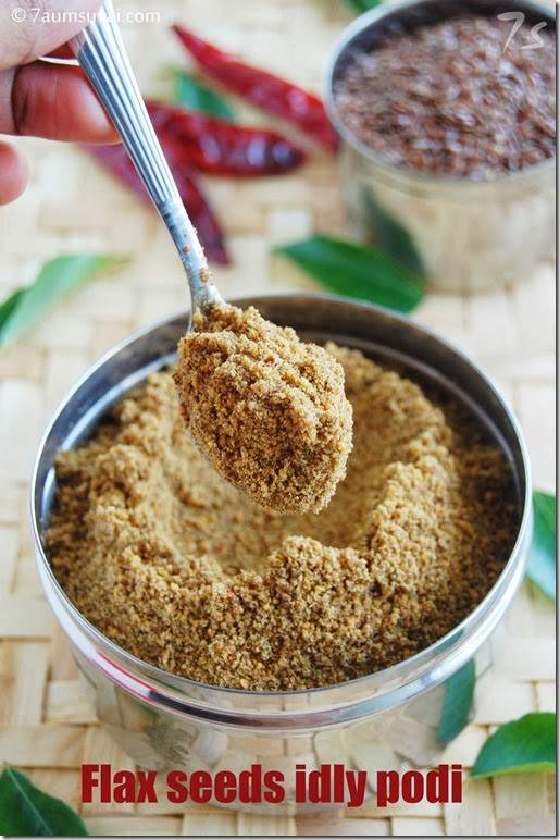 Flax seeds idly podi