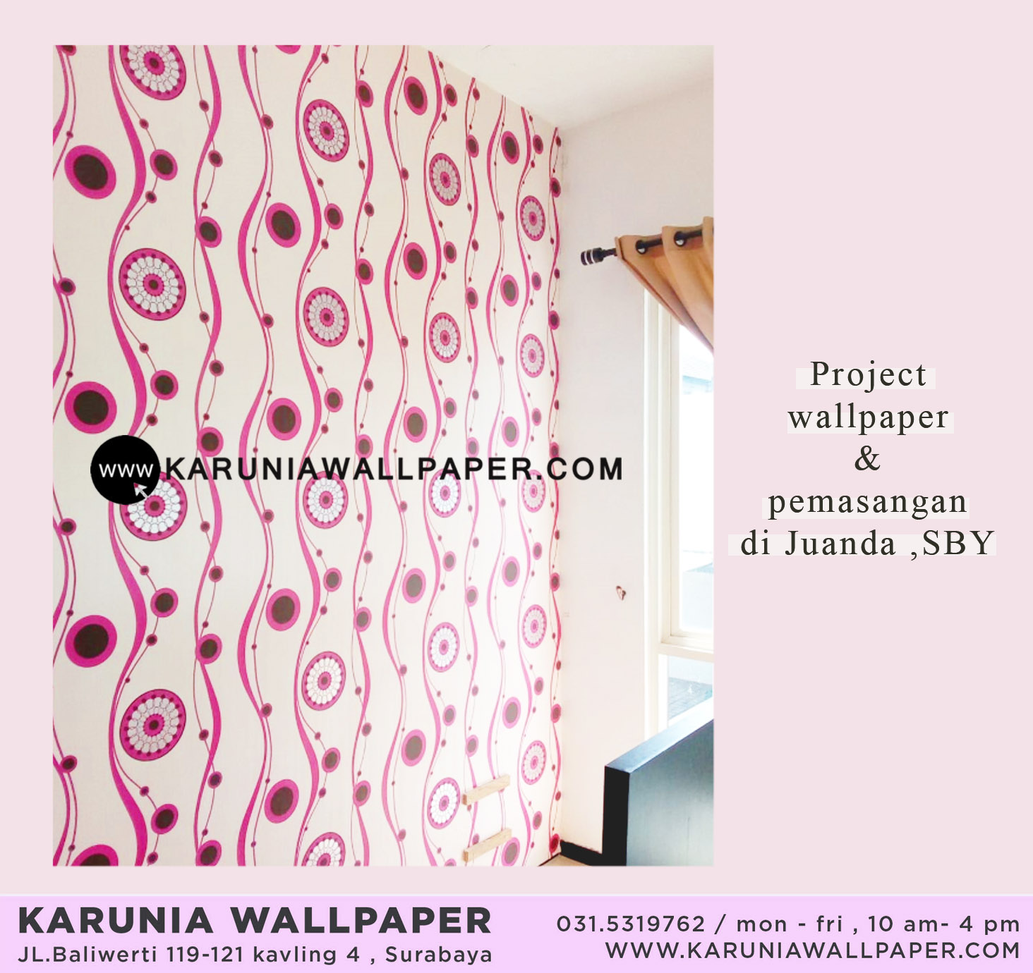 jual pasang wallpaper dinding surabaya