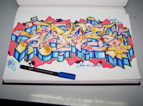 How To Do Graffiti On Paper. how to do graffiti on paper.
