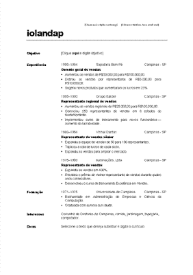 Modelos de curriculum vitae Pronto