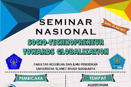 √ Seminar Nasional: Socio-Technopreneur To Wards Globalization