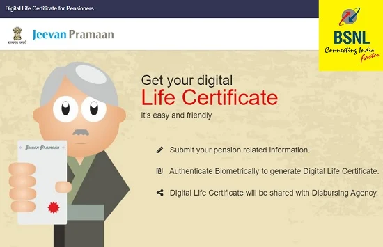 How to get a jeevan pramaan certificate at BSNL Customer Service Centers?