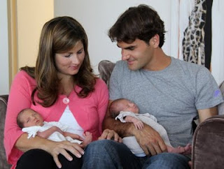 Roger Federer with Family