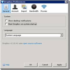 Dropbox Prefs