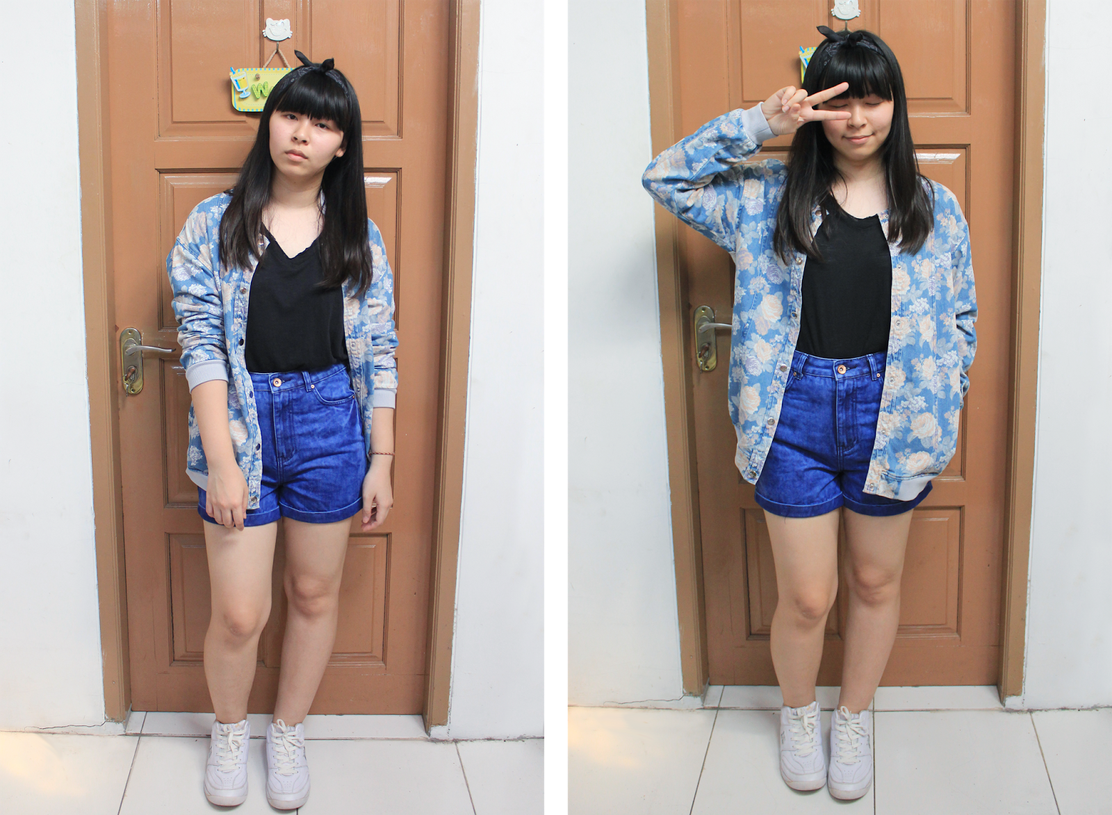 how to wear floral denim jacket