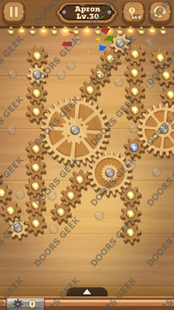 Fix it: Gear Puzzle [Apron] Level 30 Solution, Cheats, Walkthrough for Android, iPhone, iPad and iPod