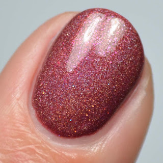 burgundy holographic nail polish