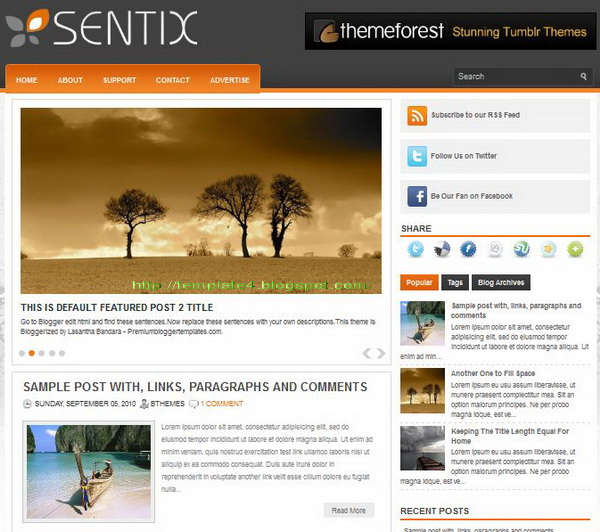 Sentix Blogger Template